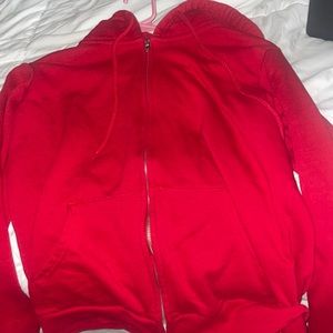 Red plain hoodie